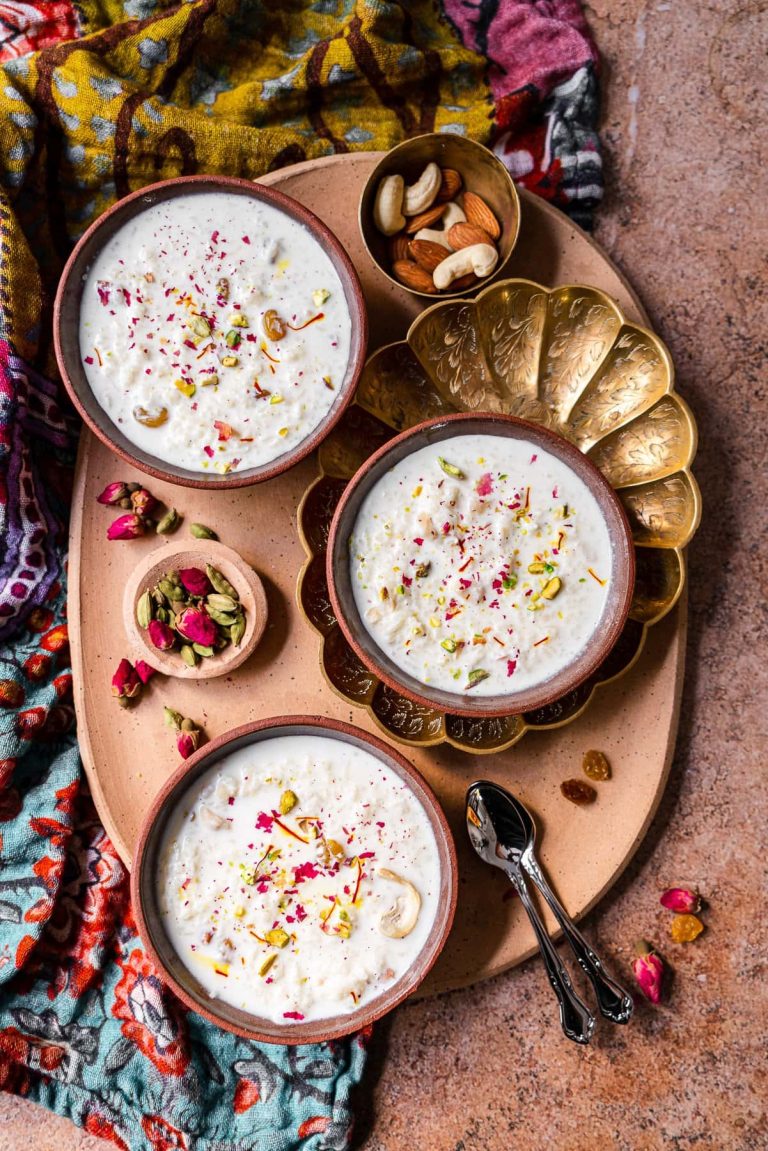 Indian rice pudding (kheer)