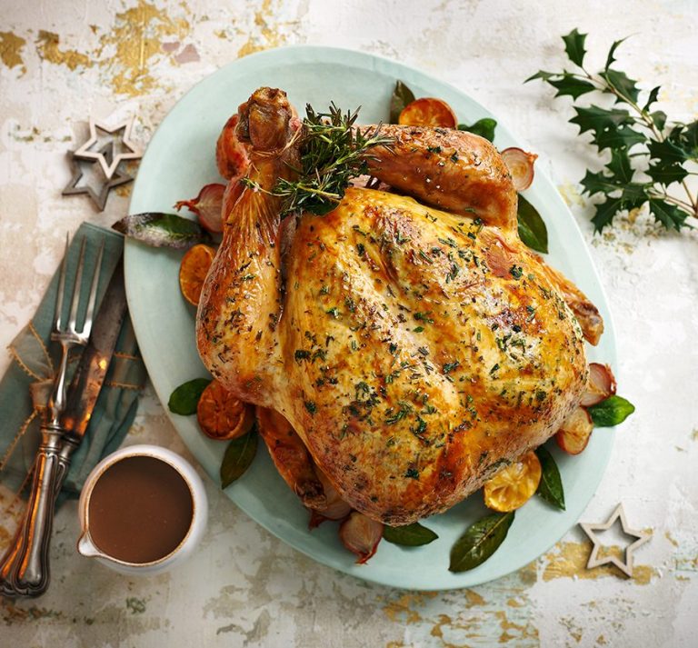 TURKEY CROWN WITH ROAST GARLIC AND PANCETTA