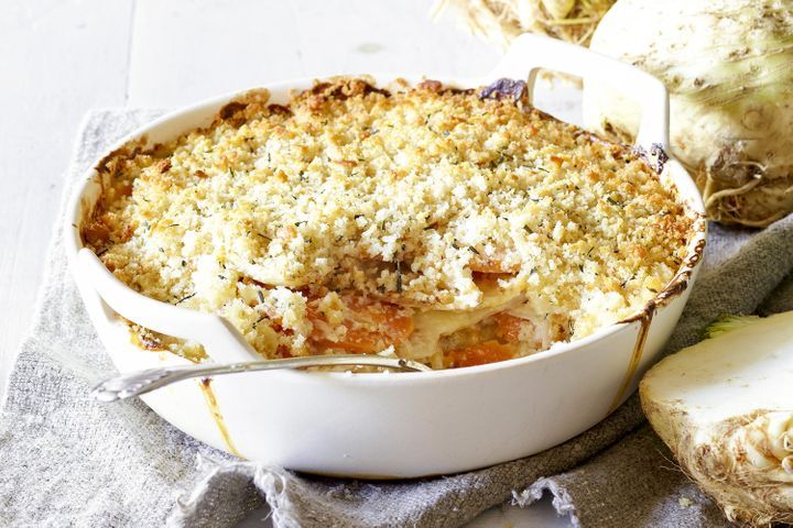 Parsnip & celeriac bake