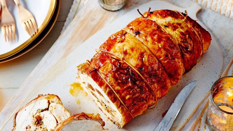 Turkey, bacon & chorizo bombe