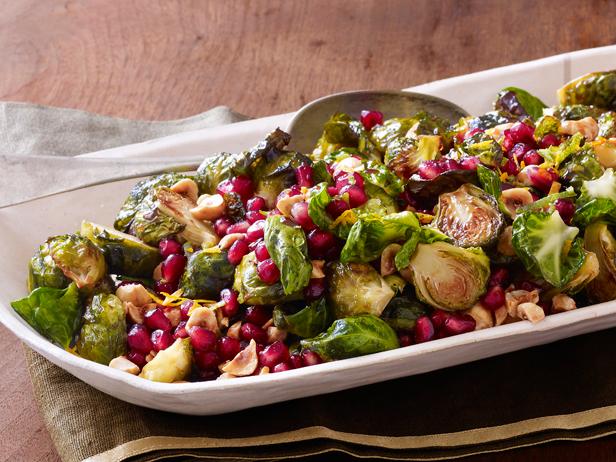 Sizzled sprouts with pistachios and pomegranate