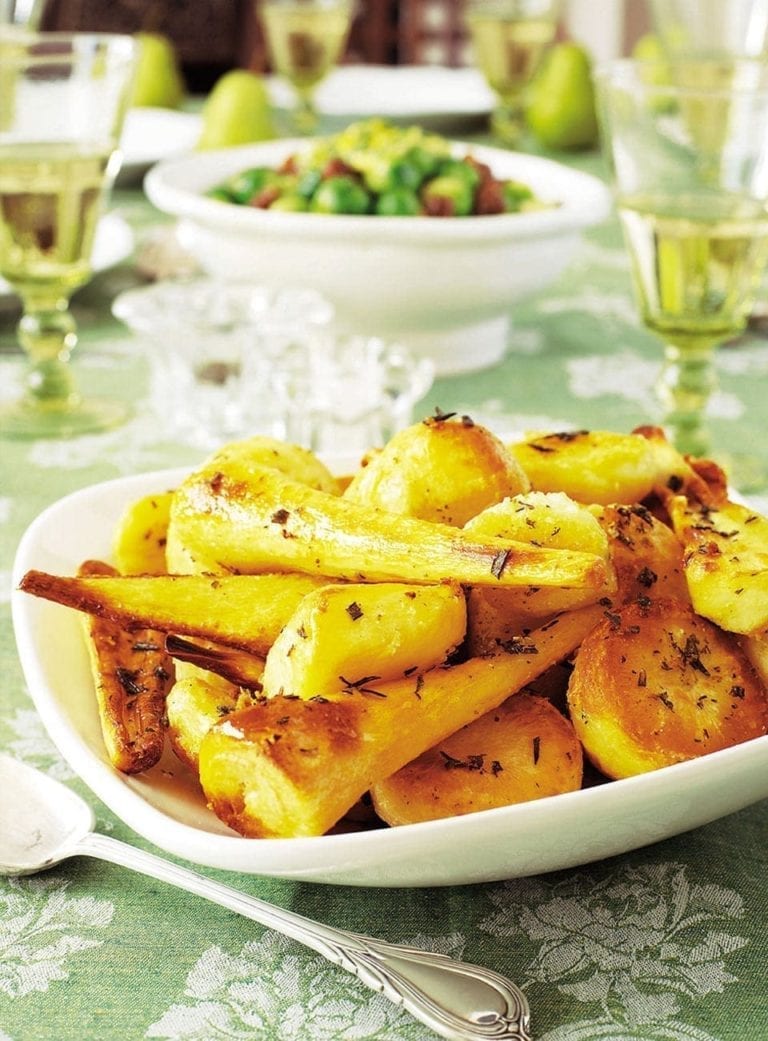 Golden goose fat potatoes & parsnips