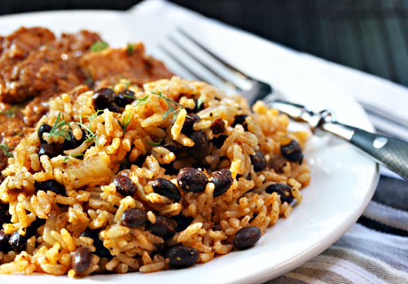 quick and easy black beans and rice