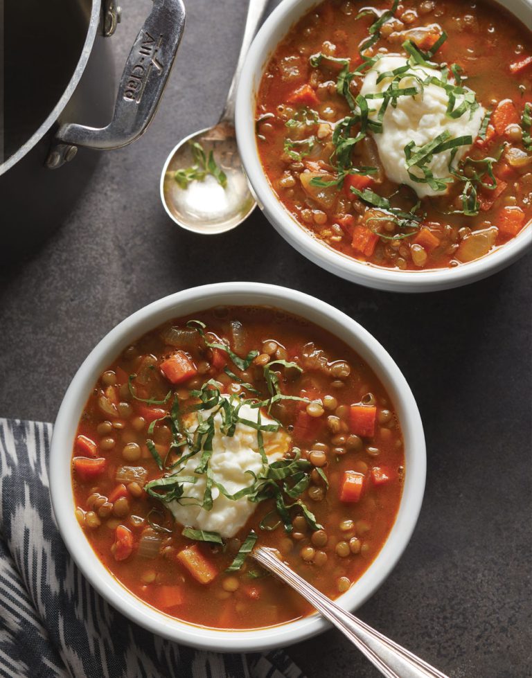 Miso lentil & cabbage soup