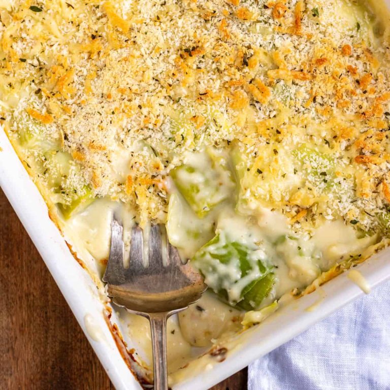 easy cheesy leeks