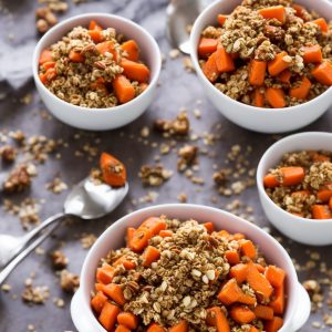 Hazelnut & mustard carrots