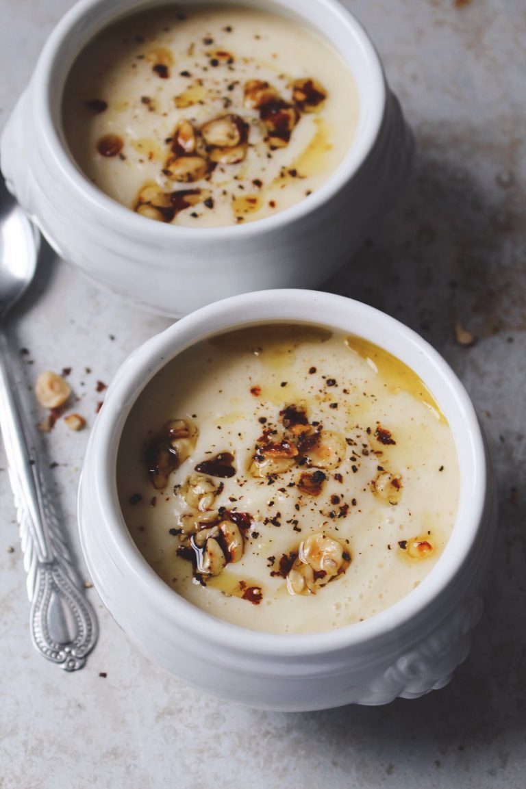 Celeriac, hazelnut & truffle soup