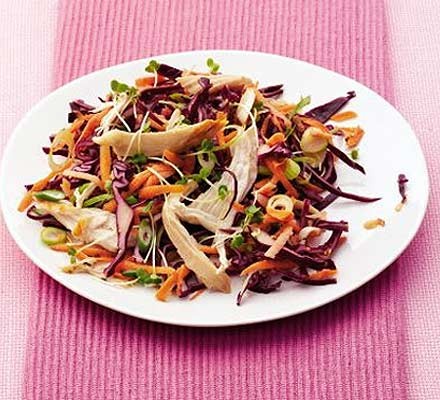 crunchy red cabbage slaw