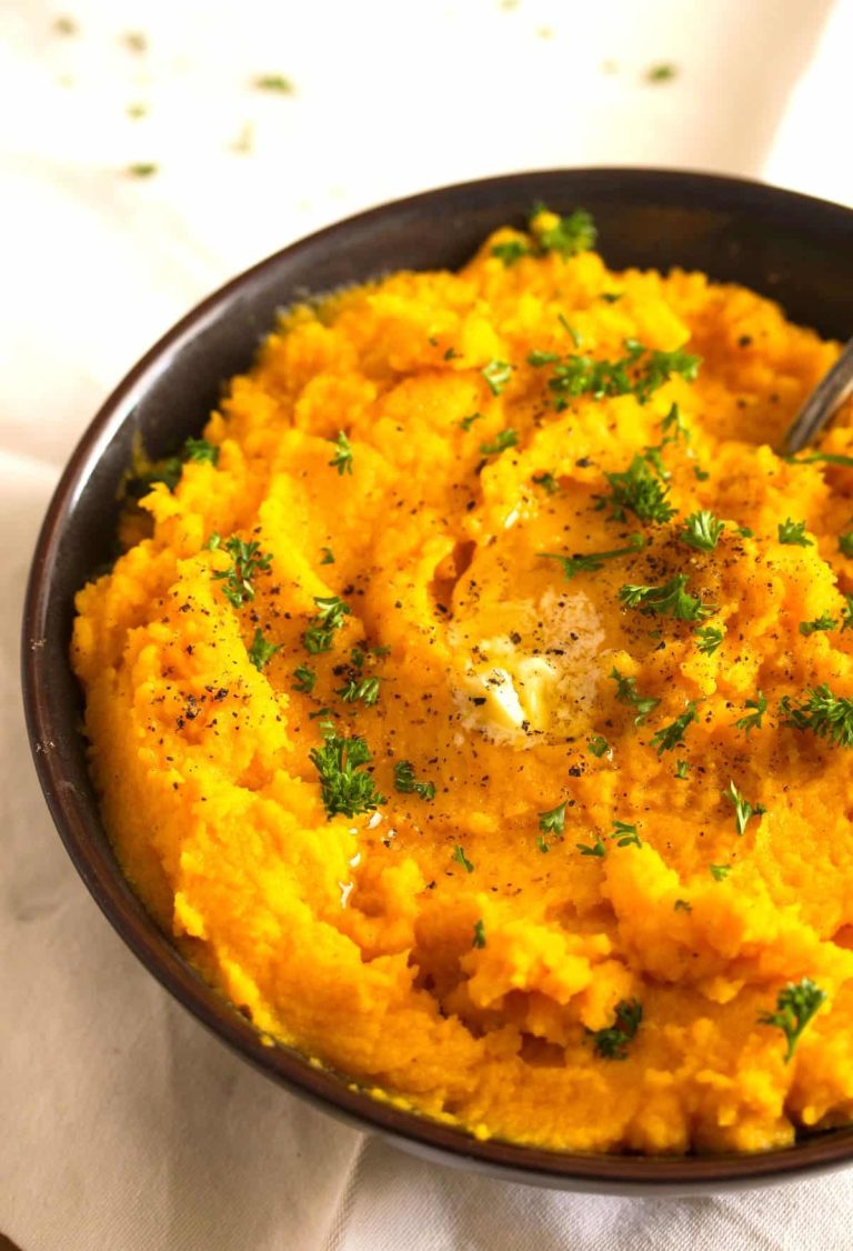 Carrot & swede mash with brown butter & thyme